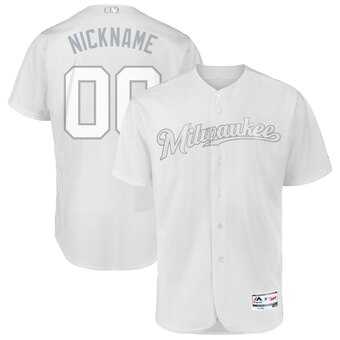Milwaukee Brewers Majestic 2019 Players' Weekend Flex Base Roster Customized White Jersey,We sell and wholesale Milwaukee Brewers Majestic 2019 Players' Weekend Flex Base Roster Customized White Jersey on line form chian!